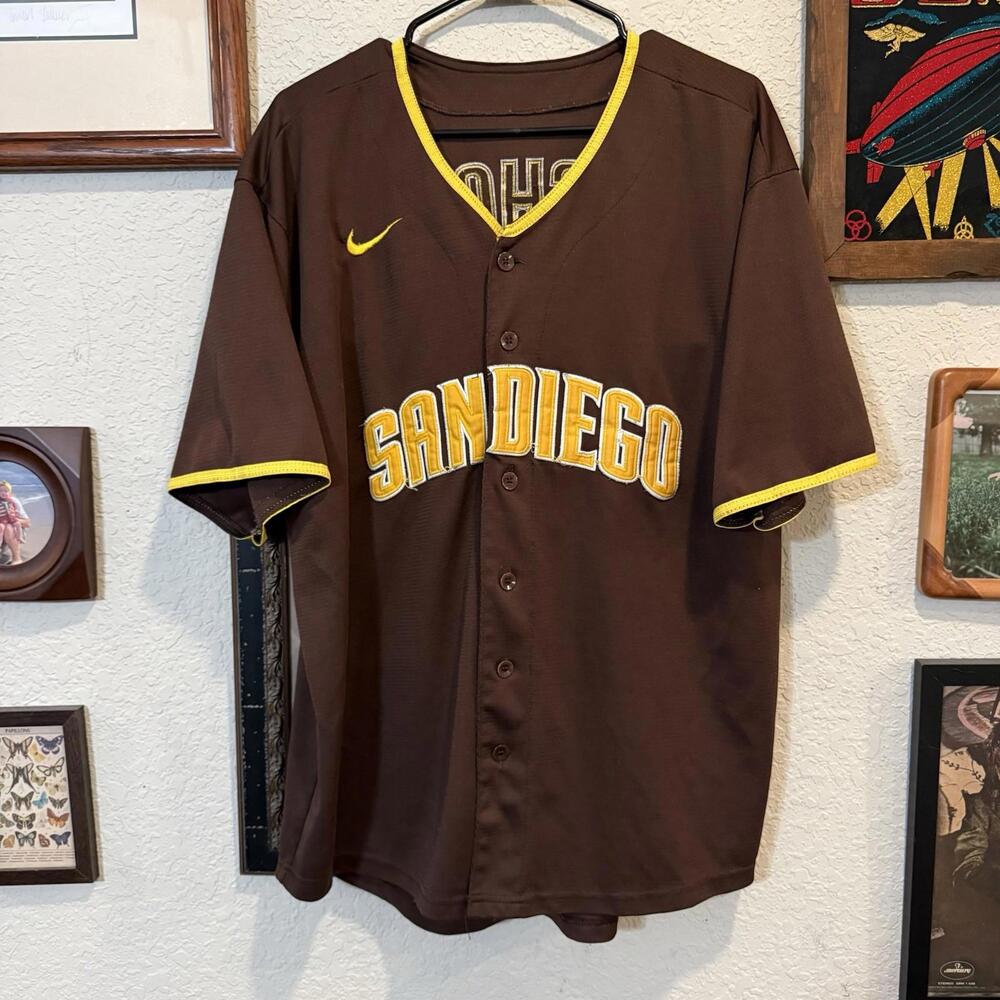 Manny Machado San Diego Padres Nike Stitched Brown Jersey Size Men's Large